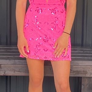 Pink Sequin Dress
